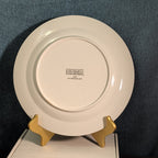 Home Essentials China Dinner Plate White with Gold Rim Individual Replacement