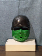 Kids Ninja Mask Green & Black Halloween Costume Accessory Dress Up Half Mask