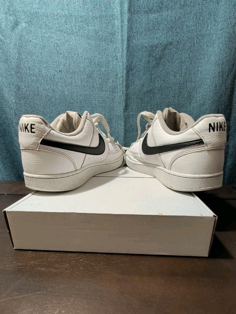 Nike Court Vision Low Next Nature US 8 Men's White Black DH2987-101 Panda Hoops