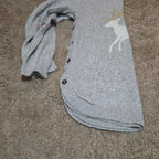 Hatley Girls Reindeer Knit Dress Size 10 Holiday Winter Sparkly Grey