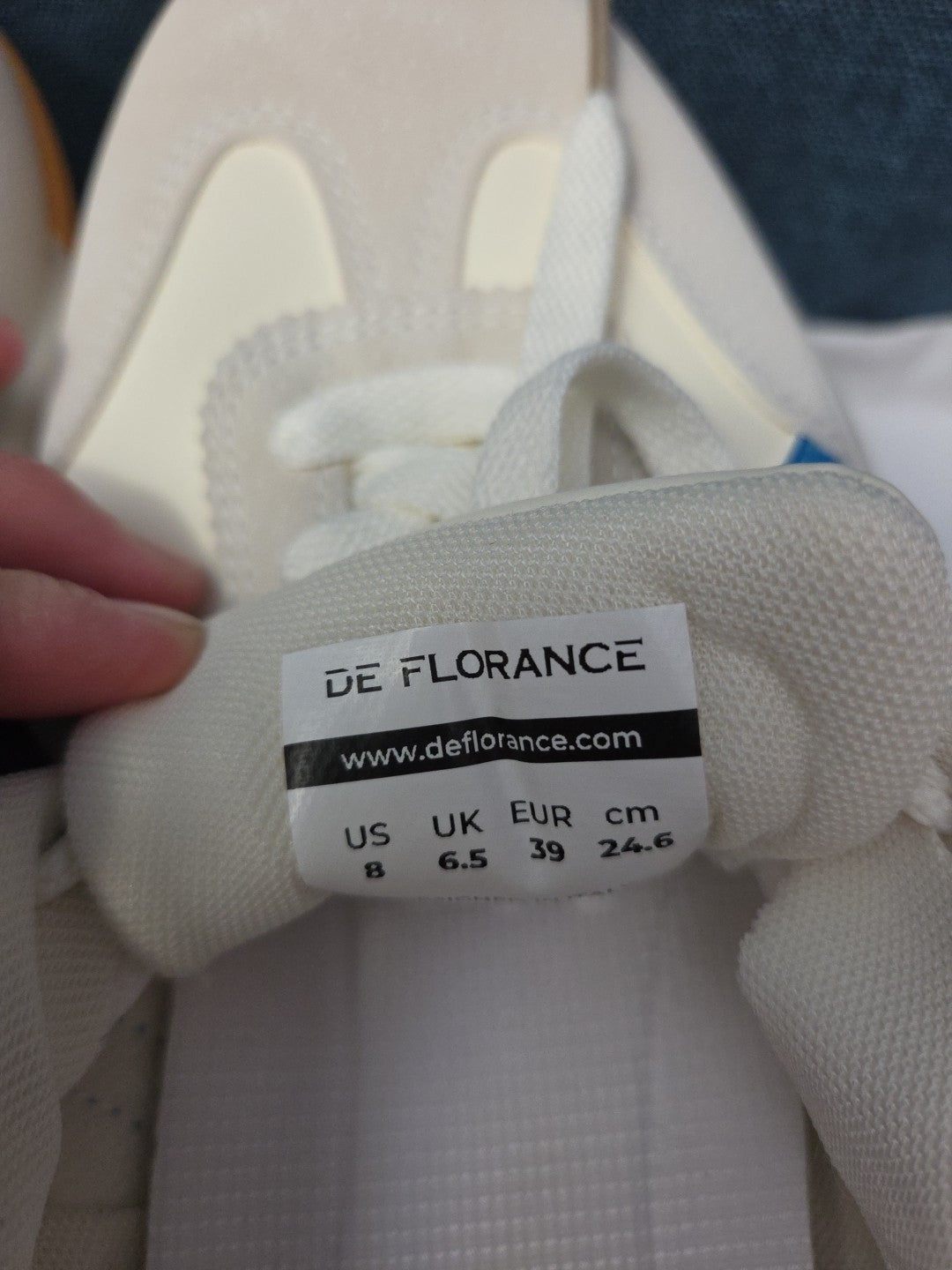 DeFlorance CLOUDEA 2.0 Orthopedic Sneakers | White Blue Women's Size 8 NEW