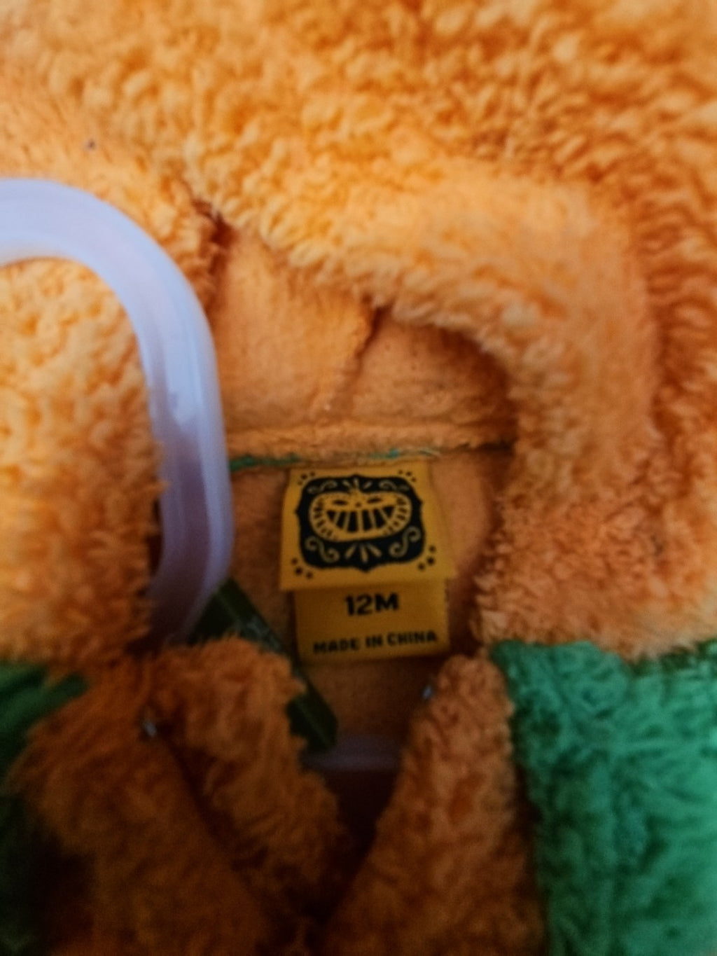 Hyde & Eek Baby Pumpkin Costume 12 Months Plush Zip Up Jack O Lantern Hooded