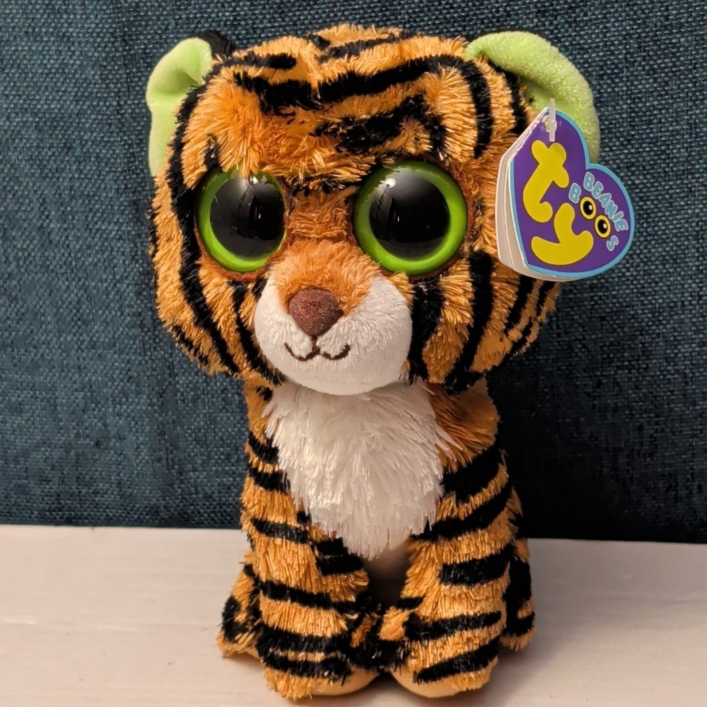 Ty Beanie Boos STRIPES Tiger Plush | 6" Size with Purple Mint Tags | Mint