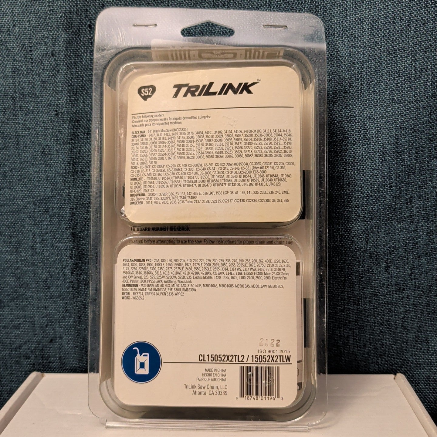 NEW TriLink S52 14" Replacement Saw Chain 2-Pack | 52 Drive Links .050" Gauge