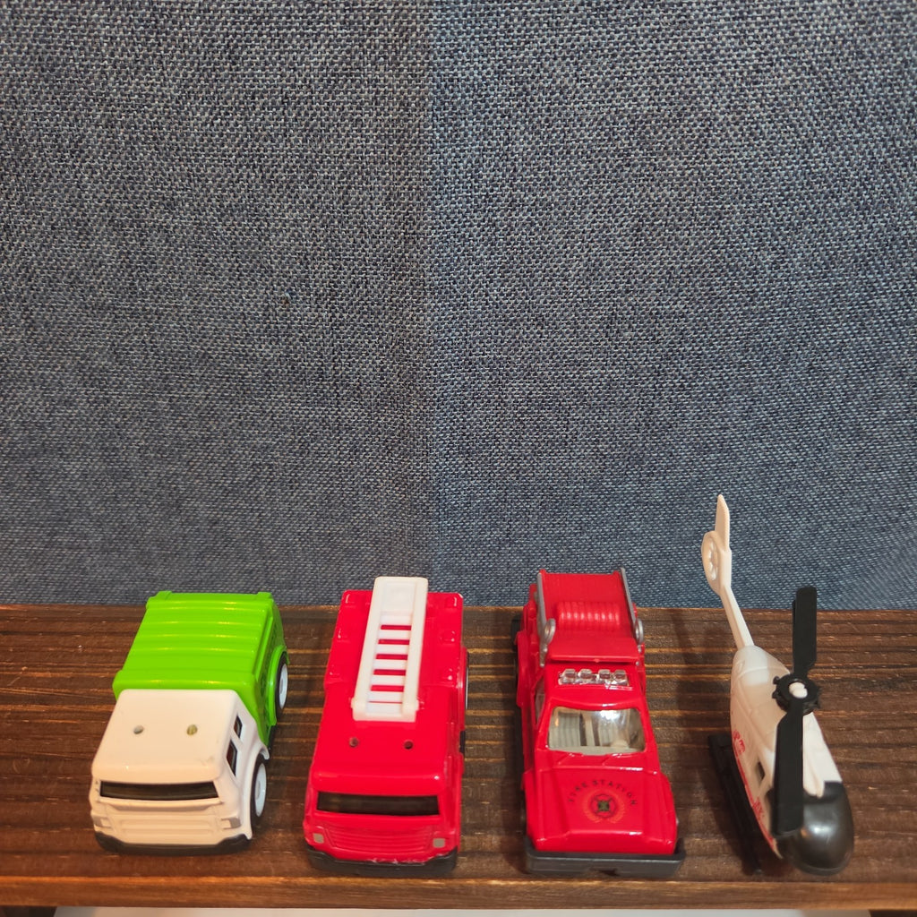 City Rescue Toy Vehicle Lot 4 Fire Truck Copter