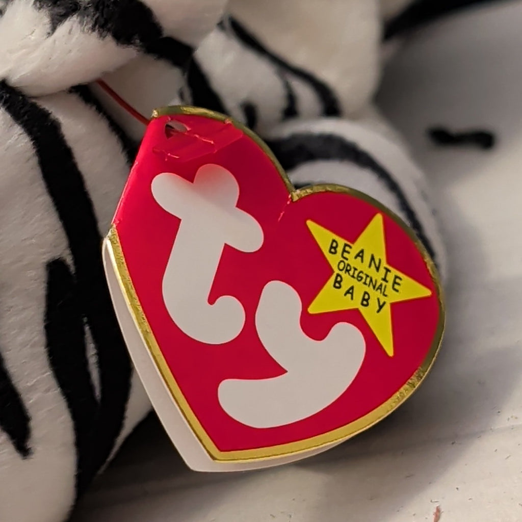 Ty Beanie Baby Blizzard White Tiger 1996 DOB Retired Stuffed Animal MWMT 04163