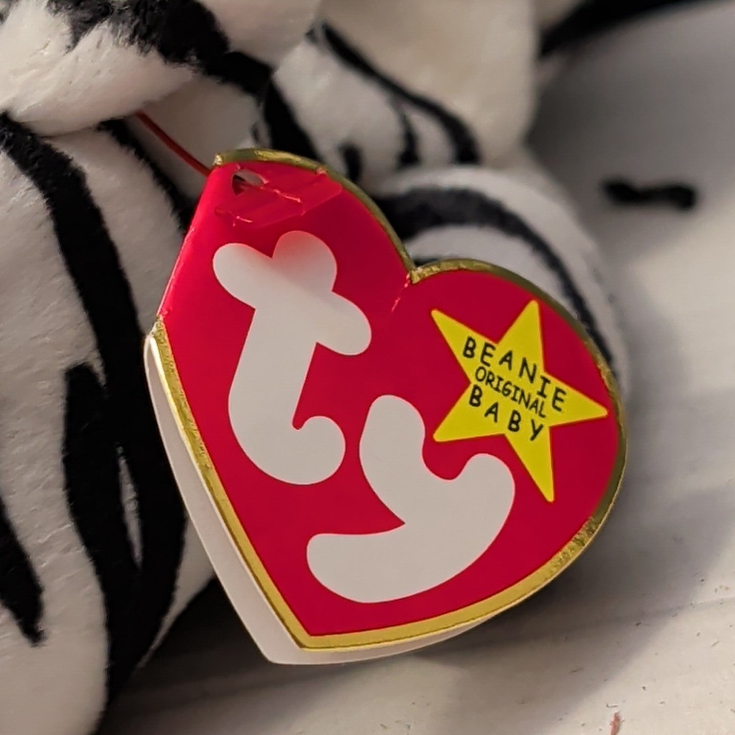 Ty Beanie Baby Blizzard White Tiger 1996 DOB Retired Stuffed Animal MWMT 04163