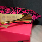 RedKiss Summerdance High Heels Size 9 Pink Black Caged Booties Stiletto Boxed