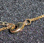 Bubble Letter E Necklace Rhinestone Gold Tone Y2K Vibe