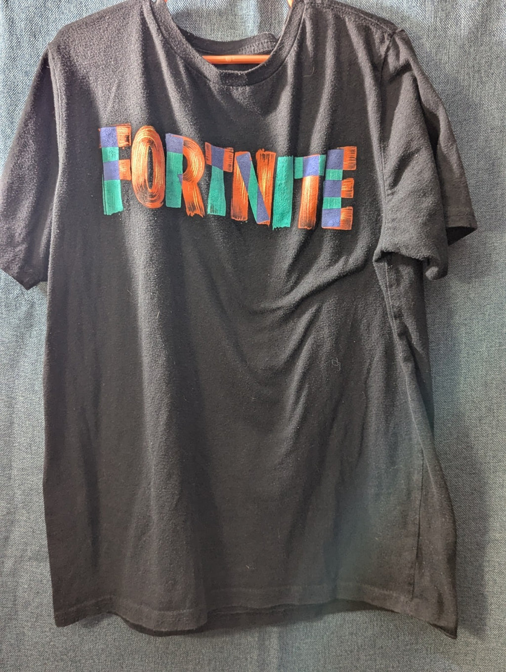 Set Of 2 Fortnite Boys T-Shirts Size L (10-12) Black Graphic Tees Gamer Shirts