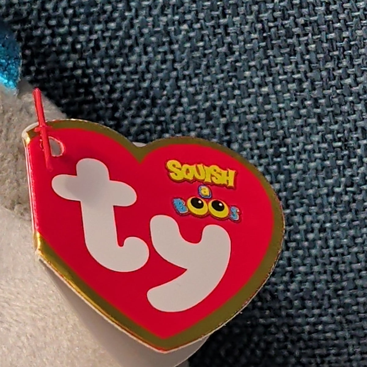 Ty Squish-a-Boos Slush Husky Dog Plush Blue Glitter Eyes Squishy Beanie with Tag