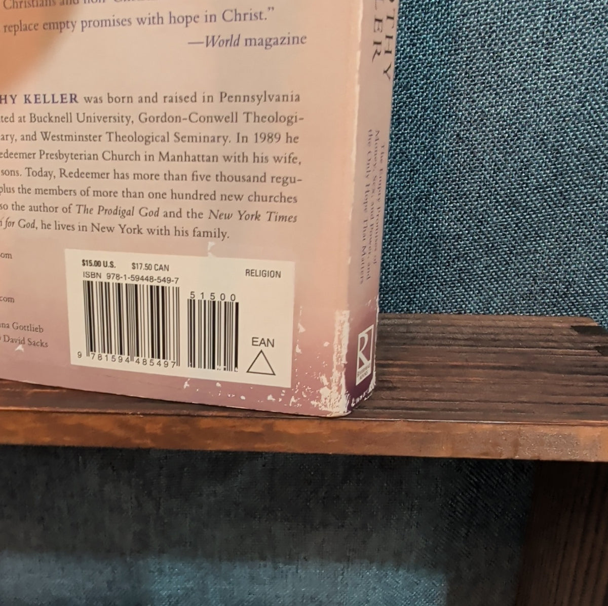 Timothy Keller Counterfeit Gods Paperback Christian Theology