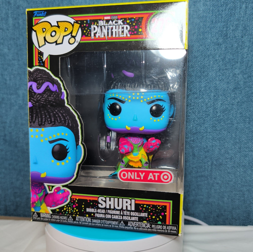 Funko Pop Marvel Shuri Blacklight Target Exclusive #276 in Box with Protector