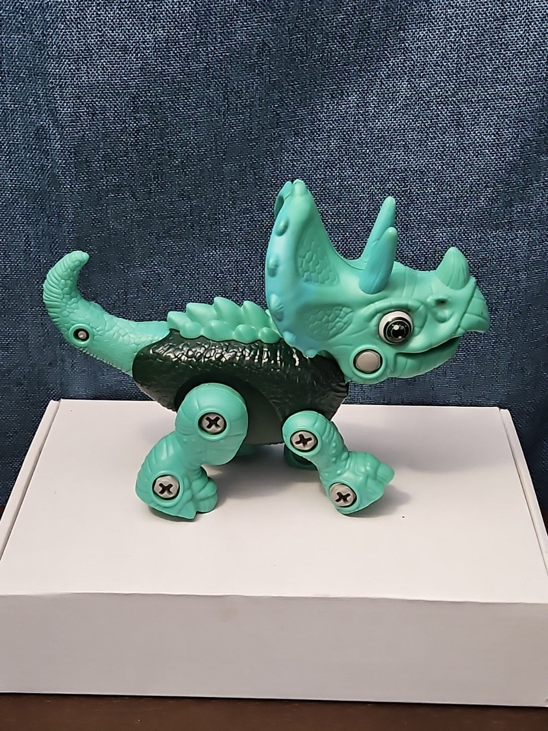 Take Apart Dinosaur Triceratops Figure Only | Green DIY Building Toy