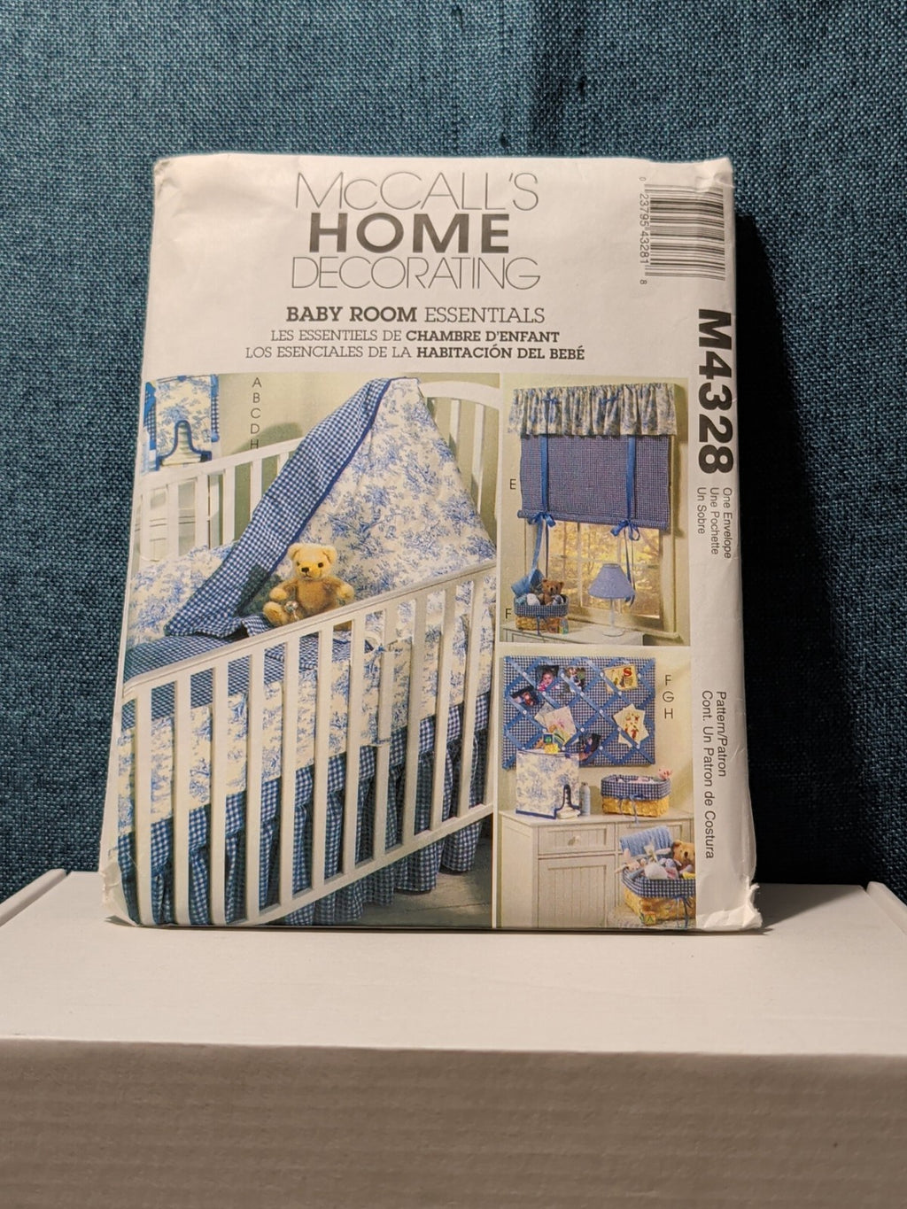 McCall's M4328 Nursery Decor Pattern 2003 Crib Quilt Bumper Skirt Stacker UNCUT