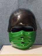Kids Ninja Mask Green & Black Halloween Costume Accessory Dress Up Half Mask