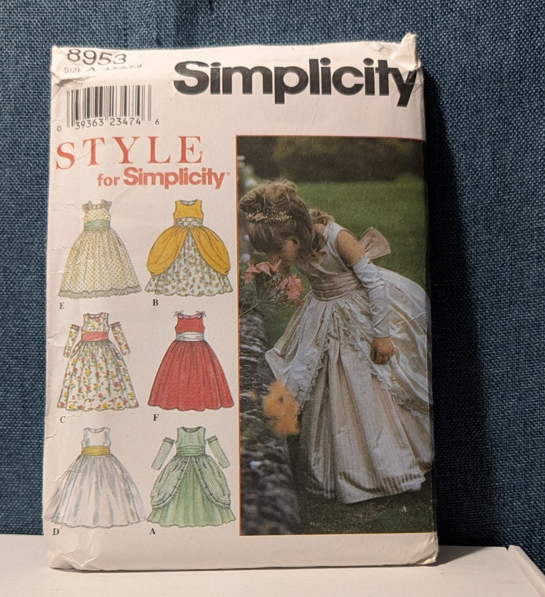 Simplicity 8953 Child's Formal Dress Pattern Flower Girl Wedding Sz 4-8 UNCUT 04