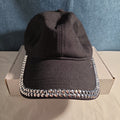 Black Rhinestone Trim Baseball Cap Peng Yuan