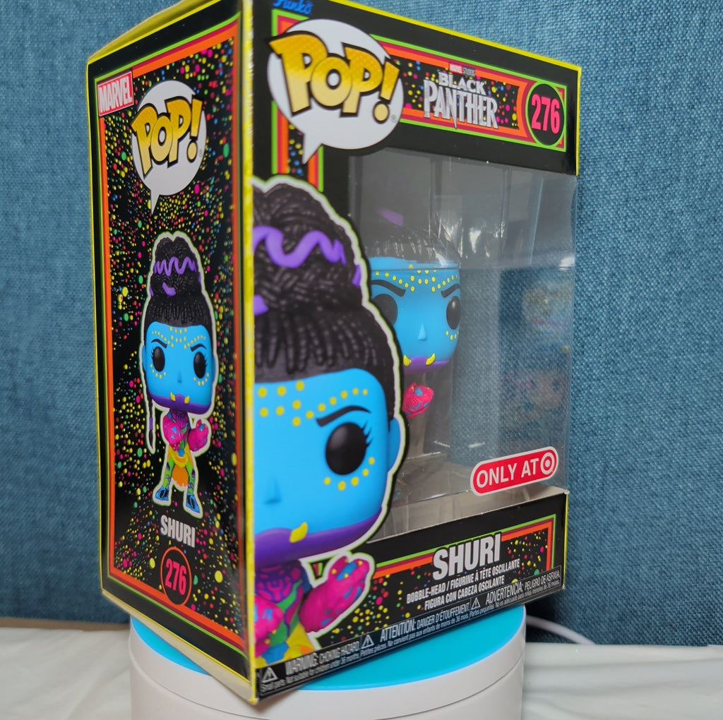Funko Pop Marvel Shuri Blacklight Target Exclusive #276 in Box with Protector