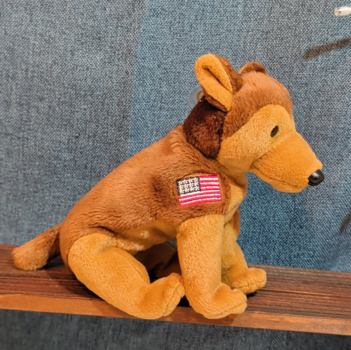 Ty Beanie Baby Courage German Shepherd Flag Plush