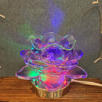 Flower Touch Lamp Glass Oil Warmer Multicolor