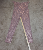Rose Gold Sequin Off Shoulder Party Jumpsuit Romper  XL