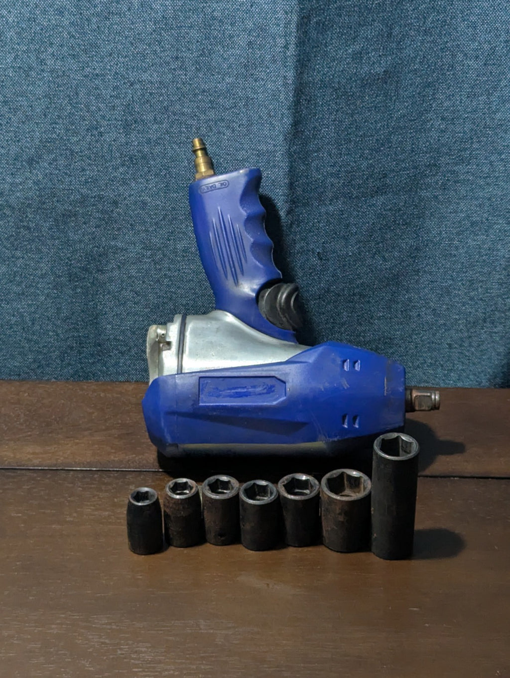Kobalt 1/2" Air Impact Wrench + 7 Socket Set | Pneumatic Twin Hammer Tool LGA-15