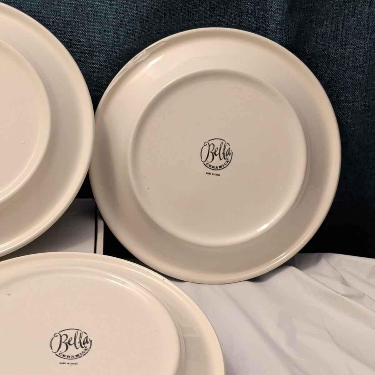 Bella Ceramica Alfresco Fruit Dinner Plates 10 in Hand Painted Set of 7