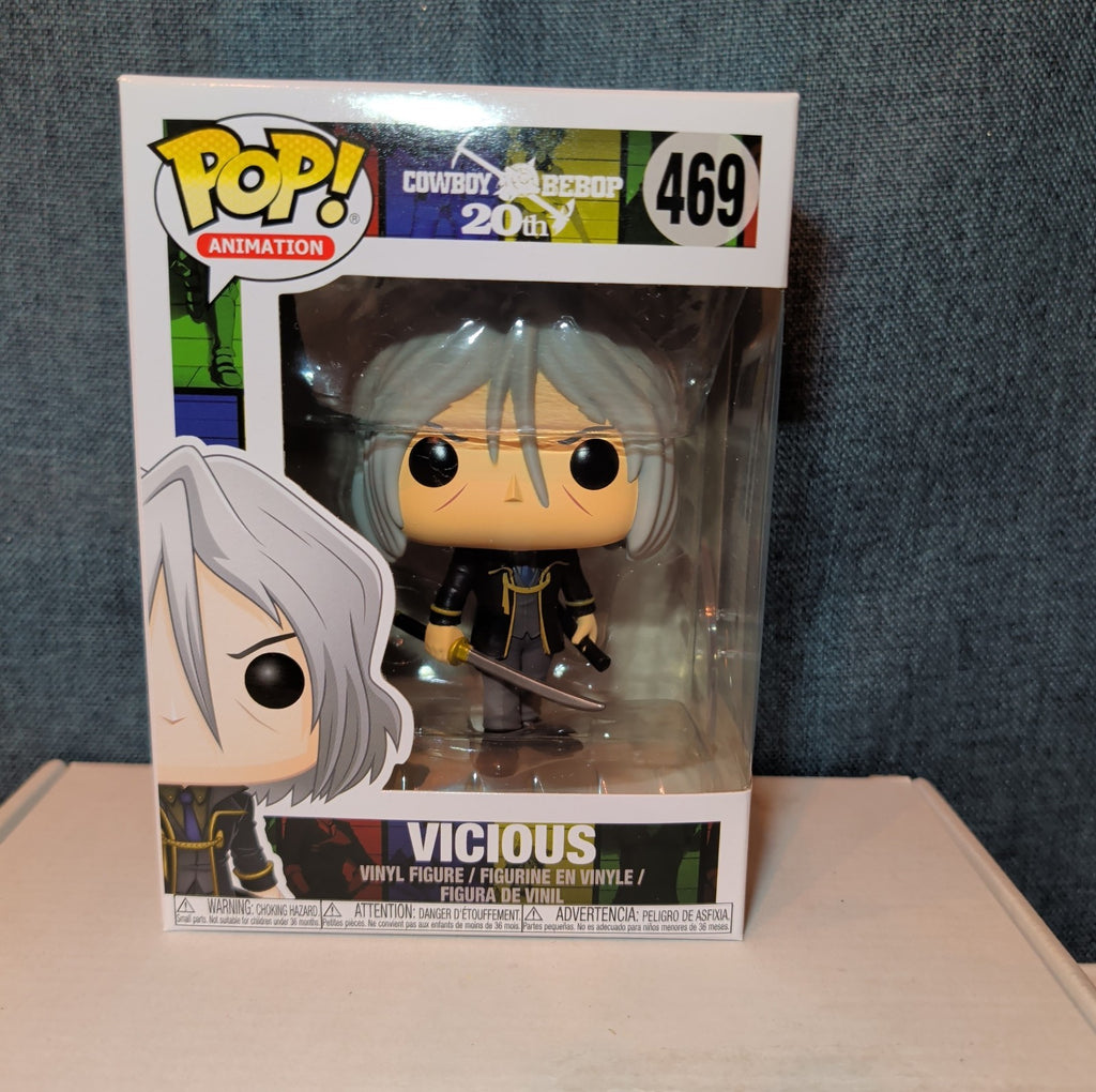 Funko Pop Cowboy Bebop Vicious 469 Vaulted Vinyl Figure Anime with Protector