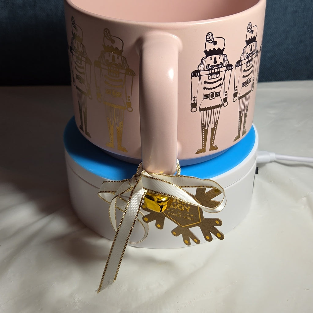 Holly & Joy Nutcracker Pink Ceramic Mug Holiday NWT