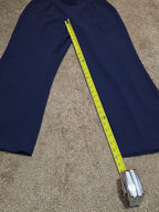 TravelSmith Pants Womens MP Navy Blue Wide Leg Stretch Travel Pull On Style 3212