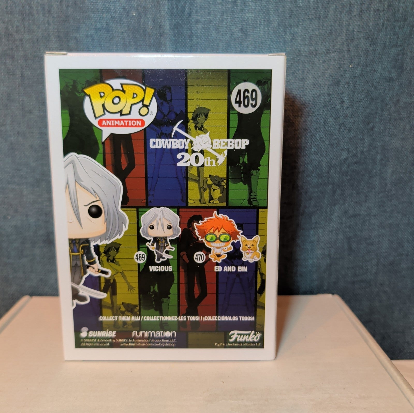 Funko Pop Cowboy Bebop Vicious 469 Vaulted Vinyl Figure Anime with Protector
