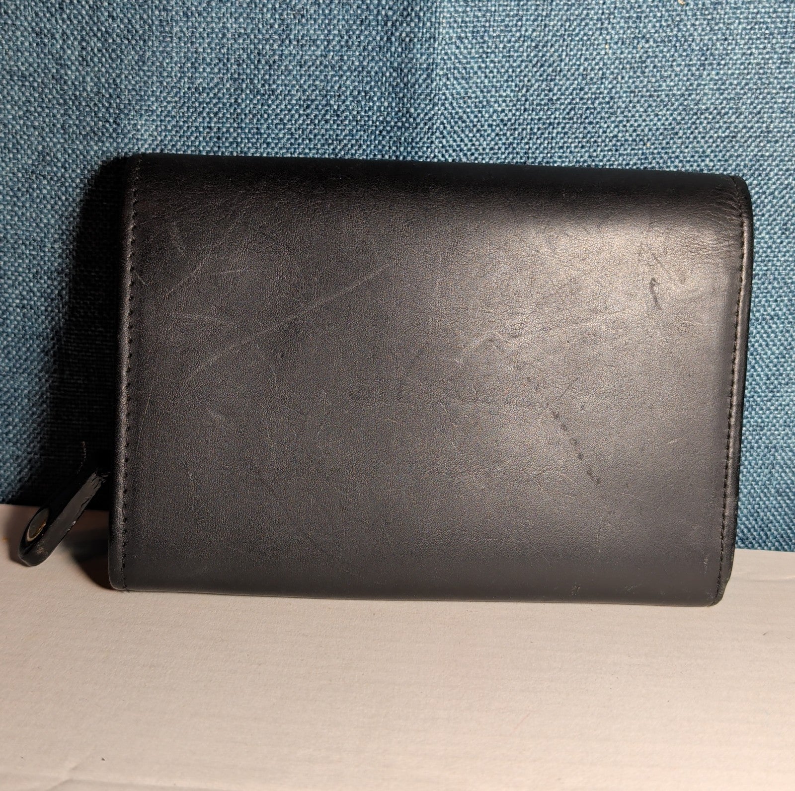 Coach Bedford Bifold Black Leather Wallet Y2K Vintage