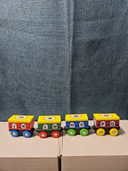 Wooden Magnetic Train Set 13 pc | Alphabet Letters A-Z & Numbers 0-10