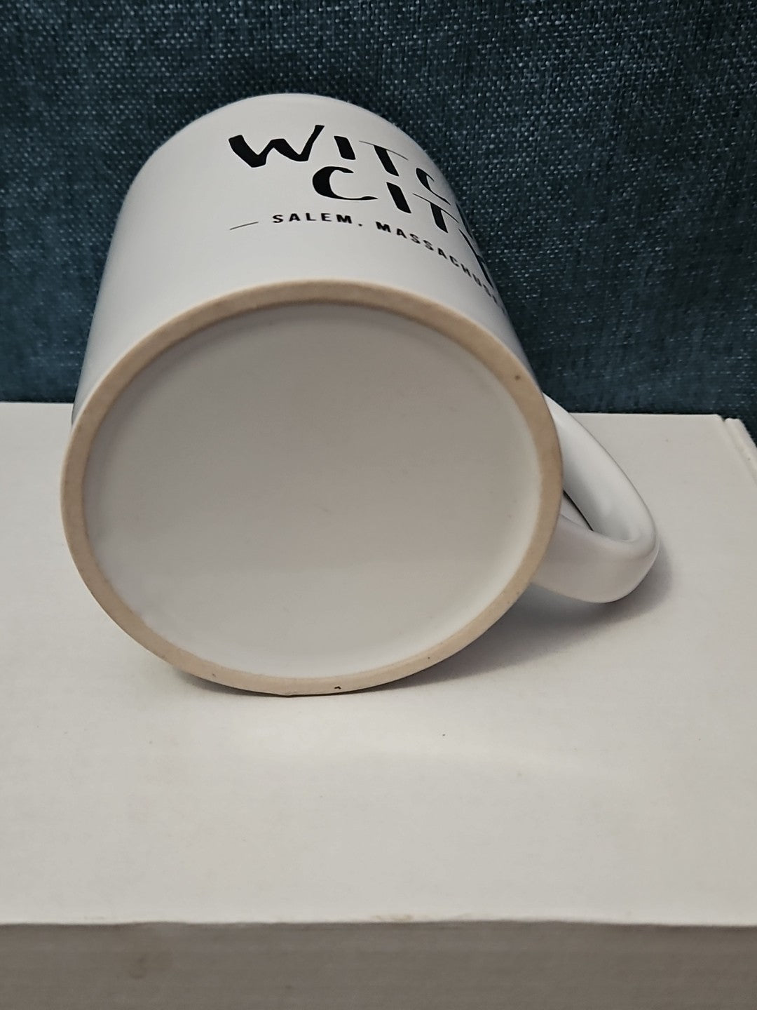 Witch City Salem Massachusetts Coffee Mug | Artistic Souvenir Tea Cup | White