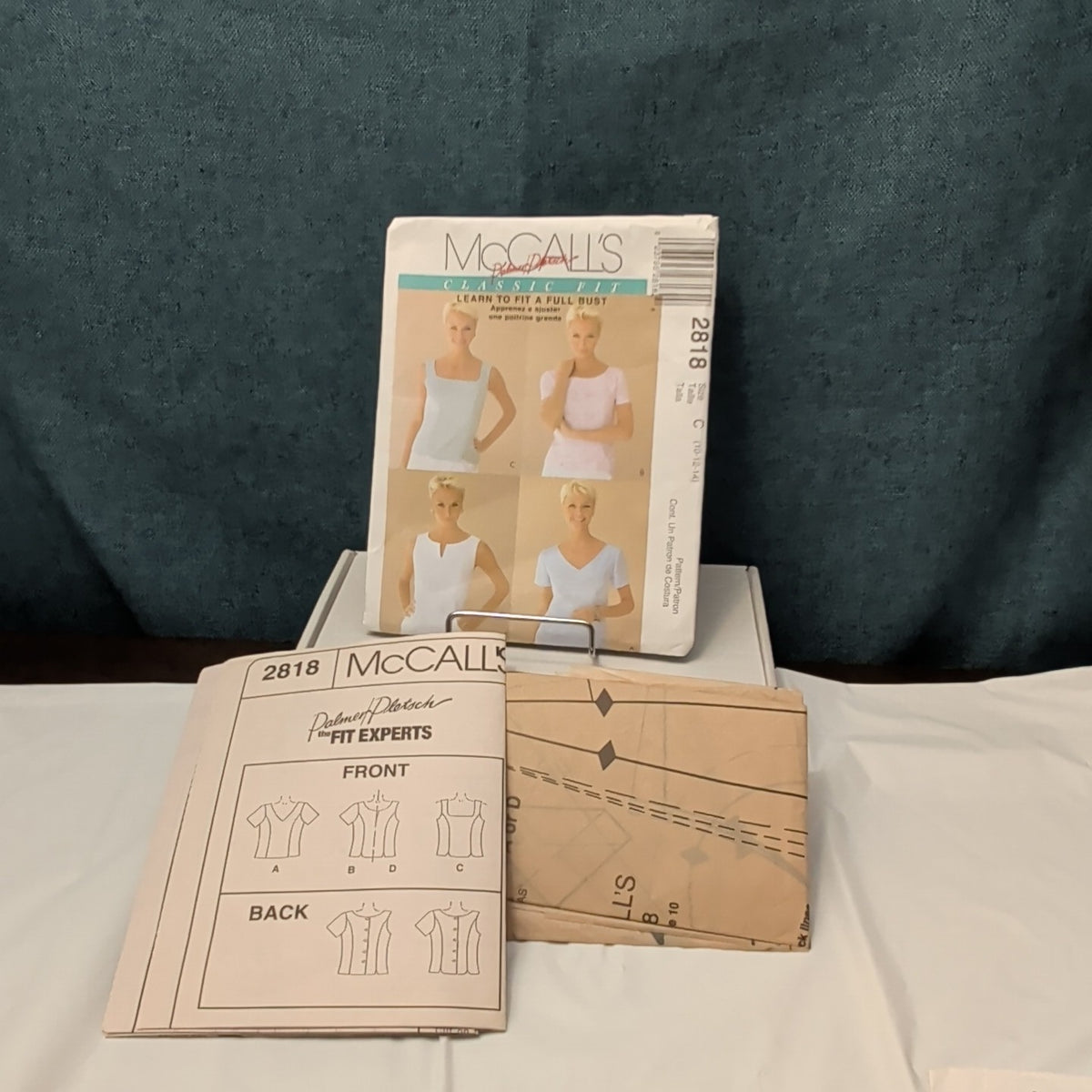 McCall’s 2818 Sewing Pattern Misses Tops Learn To Fit A Full Bust Sz 10-14 Uncut
