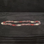 Multi-Strand Seed Bead Twisted Necklace Red Black Boho EUC