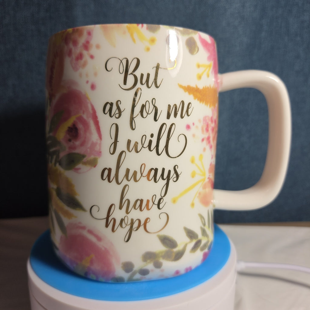 Mary Square Hope Mug Floral Ceramic Cup