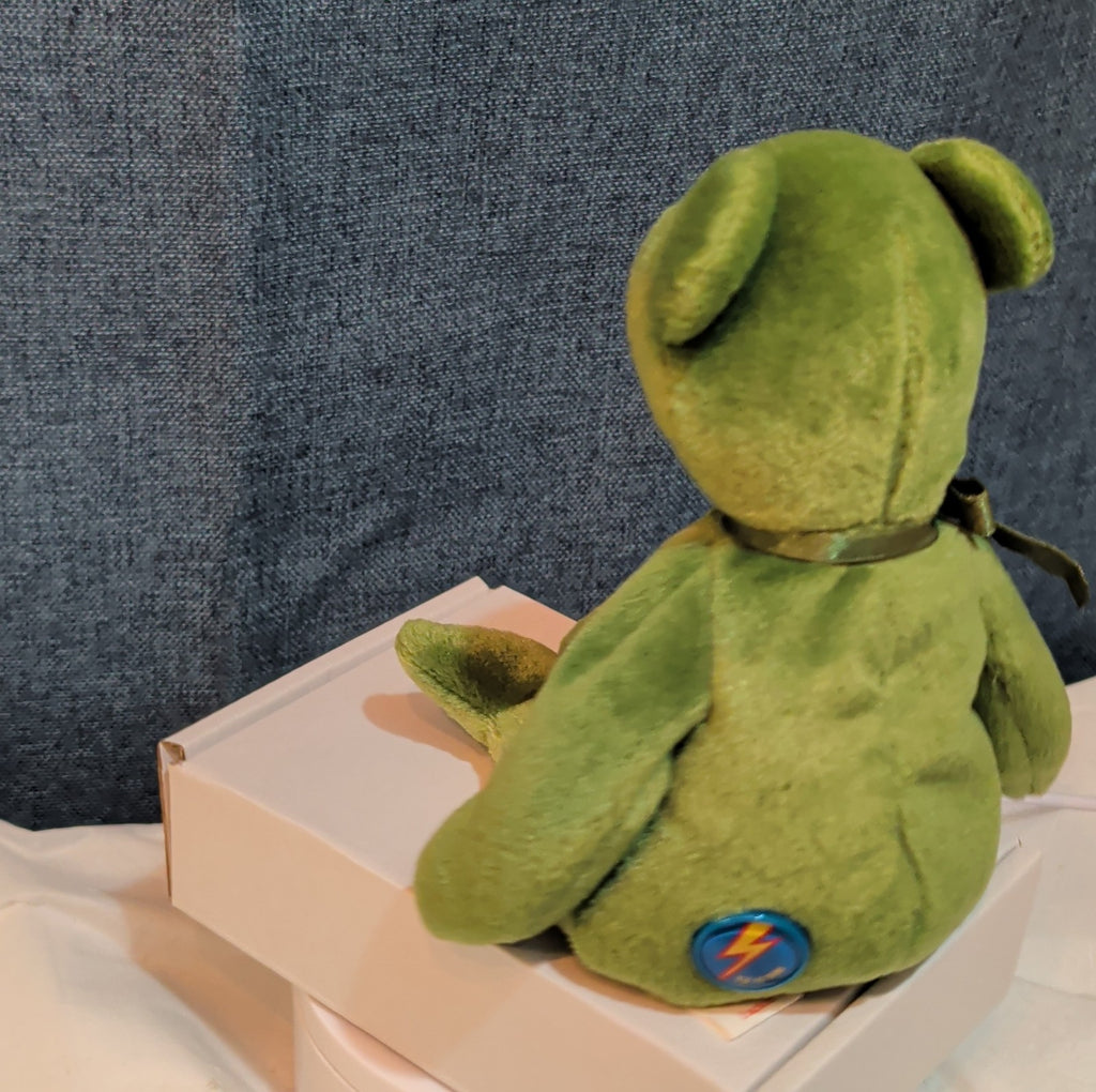 Ty Beanie Baby 2.0 Luckier the Irish Bear Green Shamrock 8" Plush