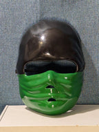 Kids Ninja Mask Green & Black Halloween Costume Accessory Dress Up Half Mask