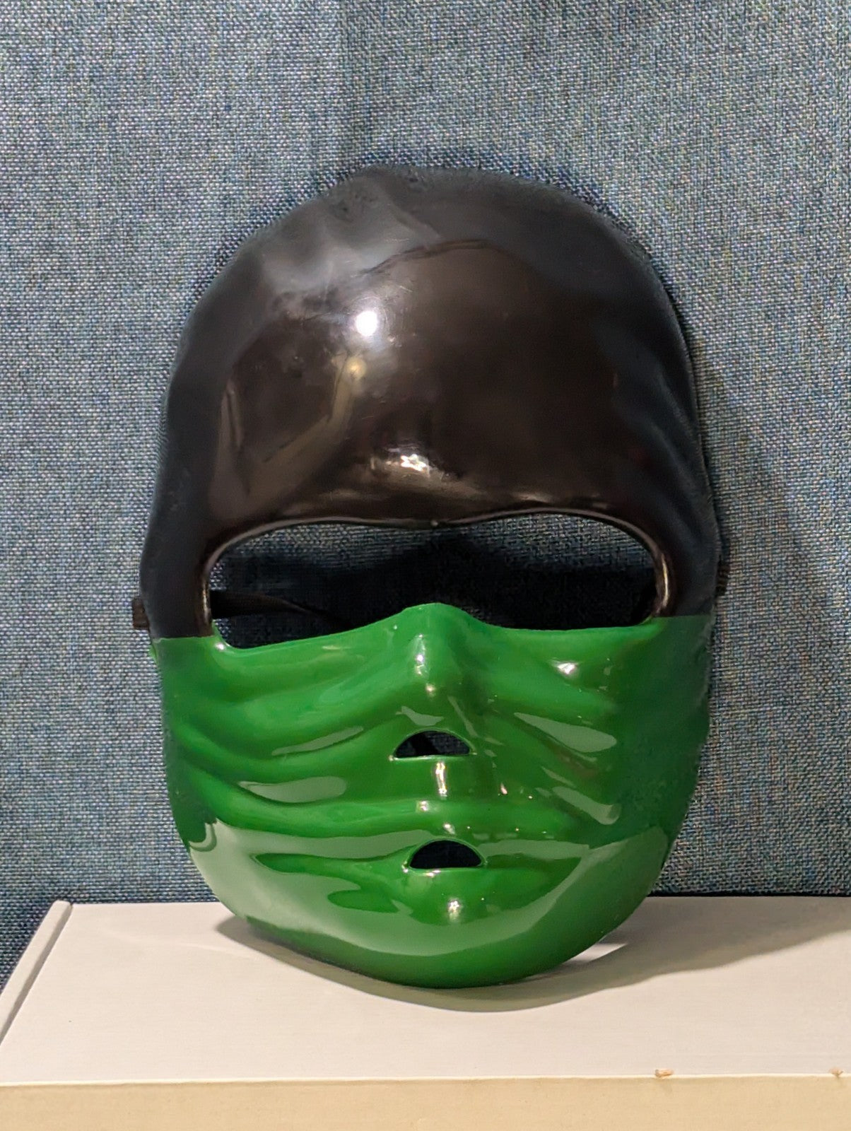 Kids Ninja Mask Green & Black Halloween Costume Accessory Dress Up Half Mask