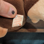 TY Beanie Baby Stretch Ostrich Plush PE Pellets 1997 Vintage With Heart Protect