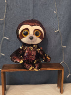 Limited TY Flippables Dangler Sloth 9" Sequin Plush WT