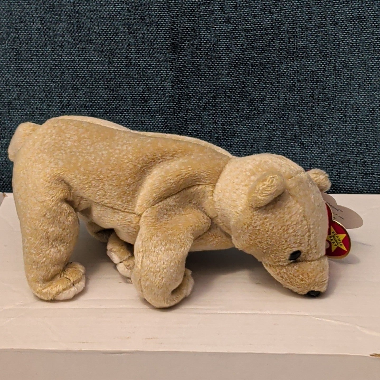 TY Beanie Baby ALMOND Beige Bear 1999 | MWMT Mint Tags | Retired Rare 7" Toy