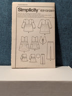 Simplicity 0313 Girls Wardrobe Pattern Sz 3-8 Jumper Vest Top Pants Uncut 2874