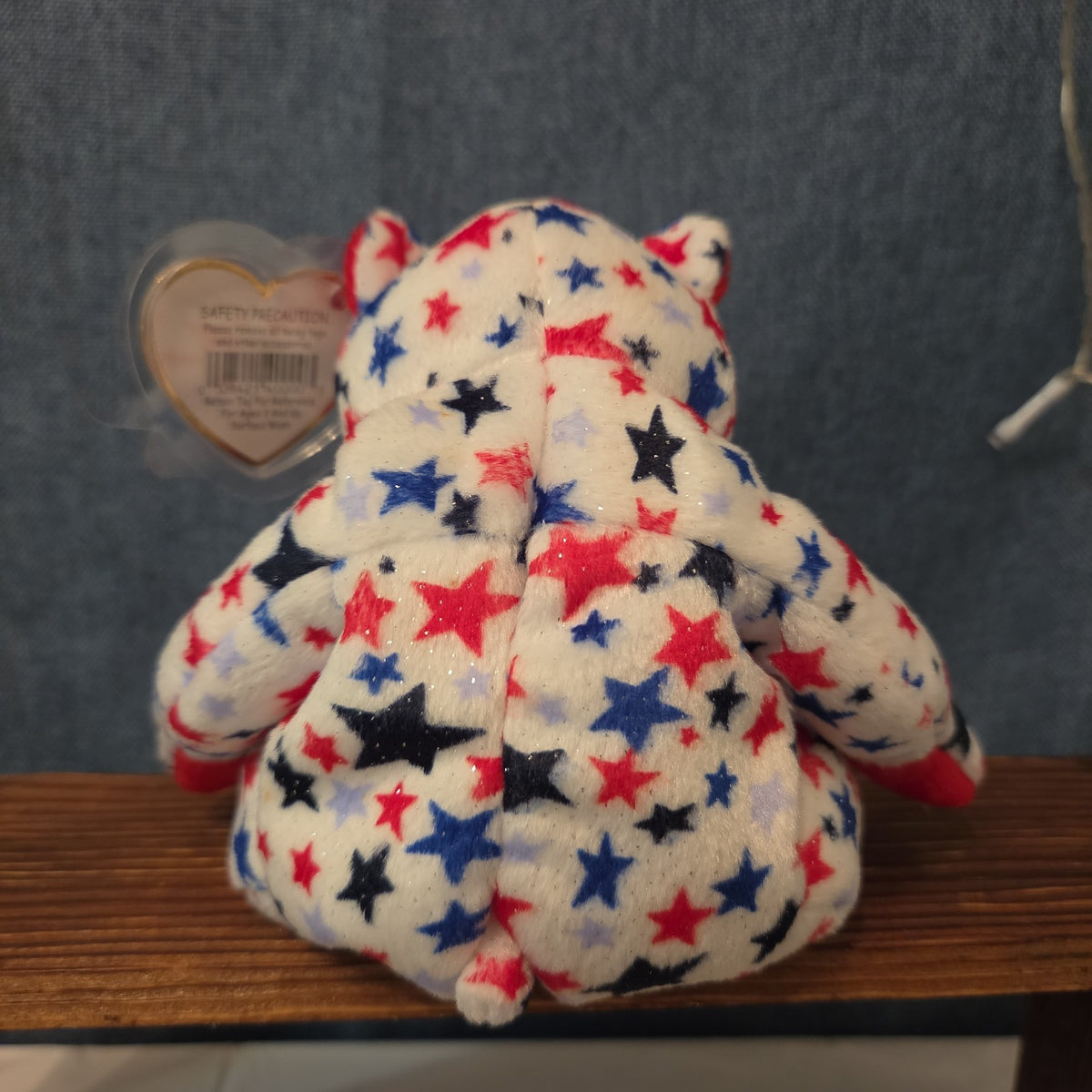 Ty Beanie Baby Red Patriotic Star Bear Plush 2003