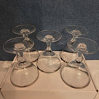 Tiffin Franciscan Brookmar Platinum Rim Champagne Coupe Sherbet Glass Set of 5