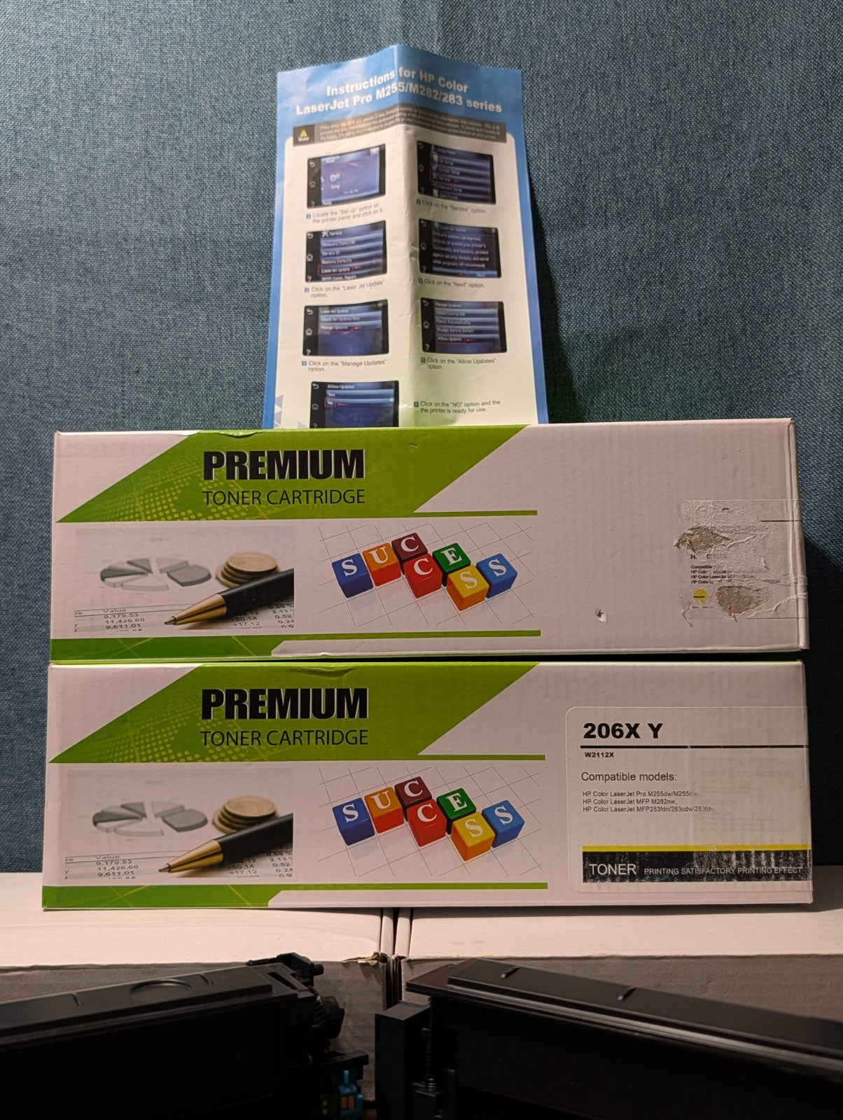 Compatible HP 206X Toner Lot (1 Black, 2 Yellow) | High Yield W2110X, W2112X
