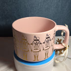 Holly & Joy Nutcracker Pink Ceramic Mug Holiday NWT