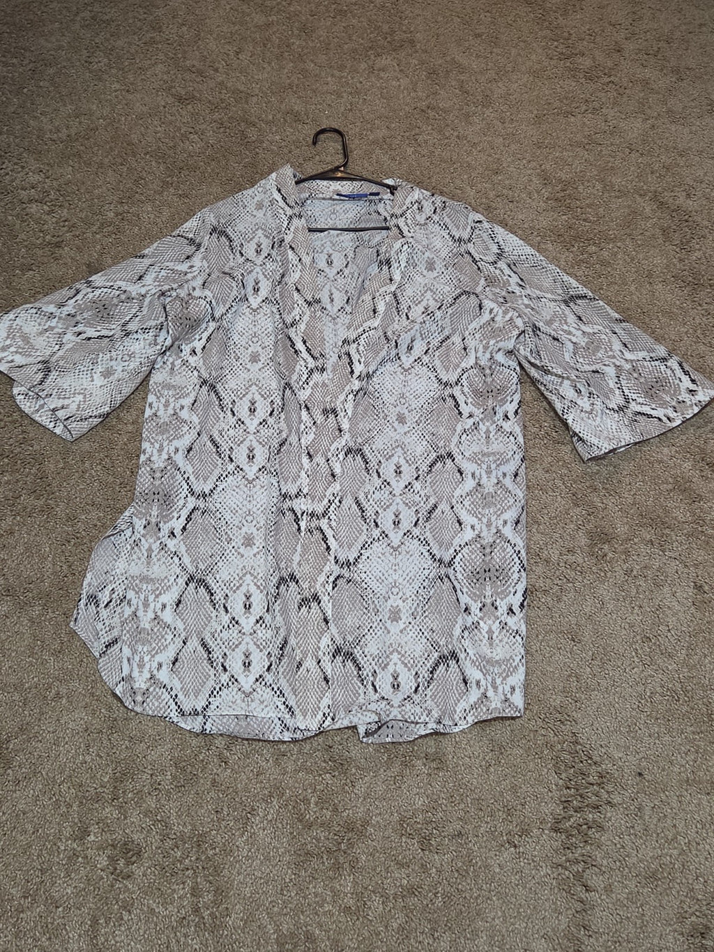 Apt 9 Snakeskin Kimono Cardigan Animal Print Top L/XL Gently Worn RN 73277